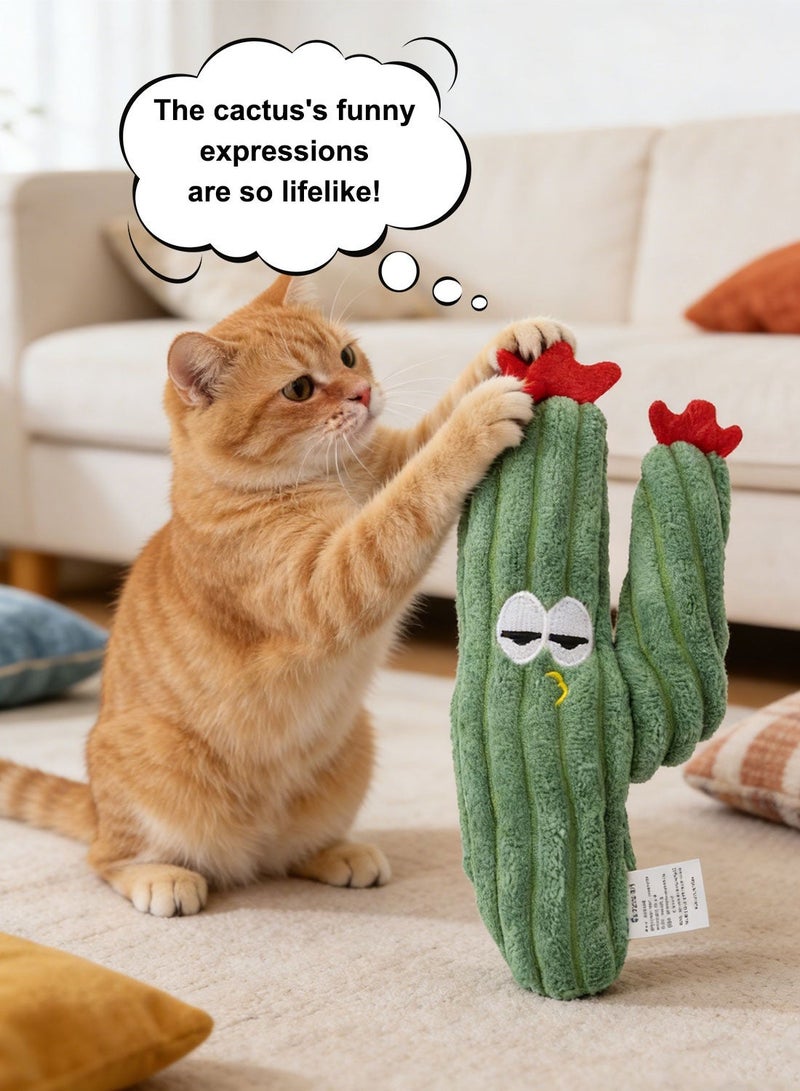 Cat Toys Cactus Chew Plush Toy Interactive for Cats & Kittens Indoor Play - view 3